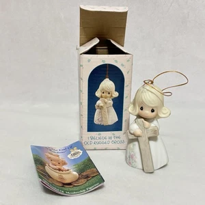 Precious Moments 1989 Estatuilla Adorno La Vieja Cruz Resistente con Caja - Imagen 1 de 5