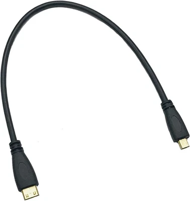 Micro HDMI Type D Male to Mini HDMI Type C Male Connector Adapter Cable Cord (1F - Image 1 of 4