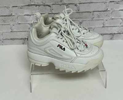 FILA Big Kids Disruptor II Casual Shoes Sneakers FW02945-111 White - Image 1 of 4