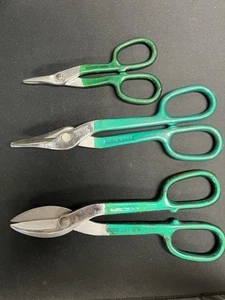 Vintage Diamalloy DS-10, DC-10, DC-7 Tin Snips Shears Green Handles, USA - Picture 1 of 12