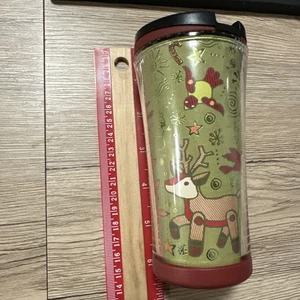 STARBUCKS KIDS HOLIDAY CHRISTMAS 2007 8 Oz TRAVEL TUMBLER TO-GO CUP RENTIER  - Bild 1 von 5