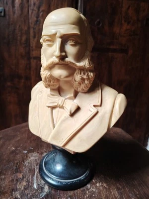 Busto OFFENBACH in Polvere di Marmo e alabastro- firmato A. Giannelli 1960' - Immagine 1 di 4