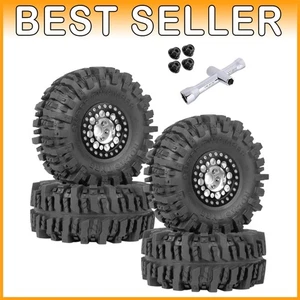Aluminum 1.9 Beadlock Wheels and Tires Set - Picture 1 of 9