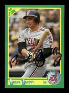 1990 Score 56 Brook Jacoby autografo firmato MZ BXCP59 - Foto 1 di 2