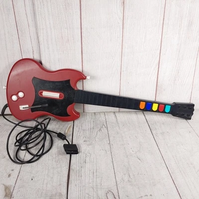 Guitar Hero Gibson SG (PlayStation 2 PS2) PSLGH - Wired Red Octane TESTED WORKS - Image 1 of 4