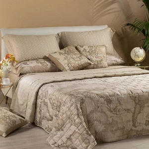Alviero Martini GEO SAFARI Satin Double Quilted Bedspread - Picture 1 of 4