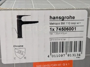 Hansgrohe Metropol Einloch Badarmatur mit Pop Up Ablauf chrom 74506001 - Bild 1 von 15