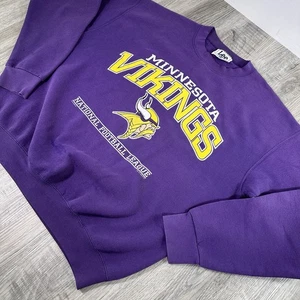 Sudadera De Colección Lee Sport Minnesota Vikings NFL Púrpura Cuello Redondo Hombres Grande Años 90 - Imagen 1 de 13