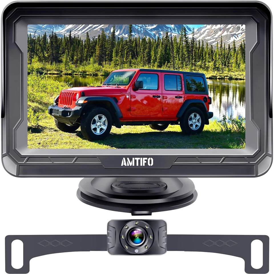 Backup Camera 4.3-Inch for Car Plug-Play: Easy Setup Rear View Camera for Tru... - Image 1 of 4