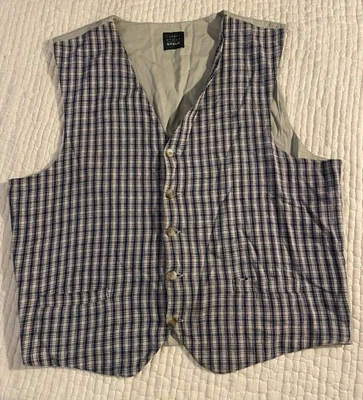 Chaleco de Colección para Hombres Años 90 Robert Stock Cuadros 23 A2A 23 Longitud Foto 1 de 4