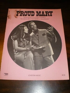 1968 Ike & Tina Turner PROUD MARY SHEET MUSIC John Fogerty Jondora - Picture 1 of 1