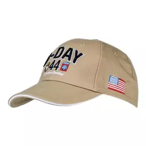 Vintage US Arm Flag D-Day Allied Star 101st 82nd Airborne Division Baseball Cap - Picture 1 of 21