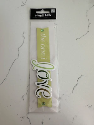 Álbum de recortes Me & My Big Ideas Small Talk Green Boarder con letrero One I Love Foto 1 de 4