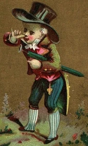  Handel viktorianische Karte junger gut gekleideter Junge Hut C H Davis Clothier Newark NJ - Bild 1 von 4