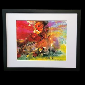 Leroy Neiman Ali/Frazier-Detail Matted Ready to Frame Print - Picture 1 of 2