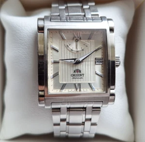 Orient Gangreserve Uhr, Square Orient Uhr, große Uhr, klassische Automatik - Bild 1 von 15
