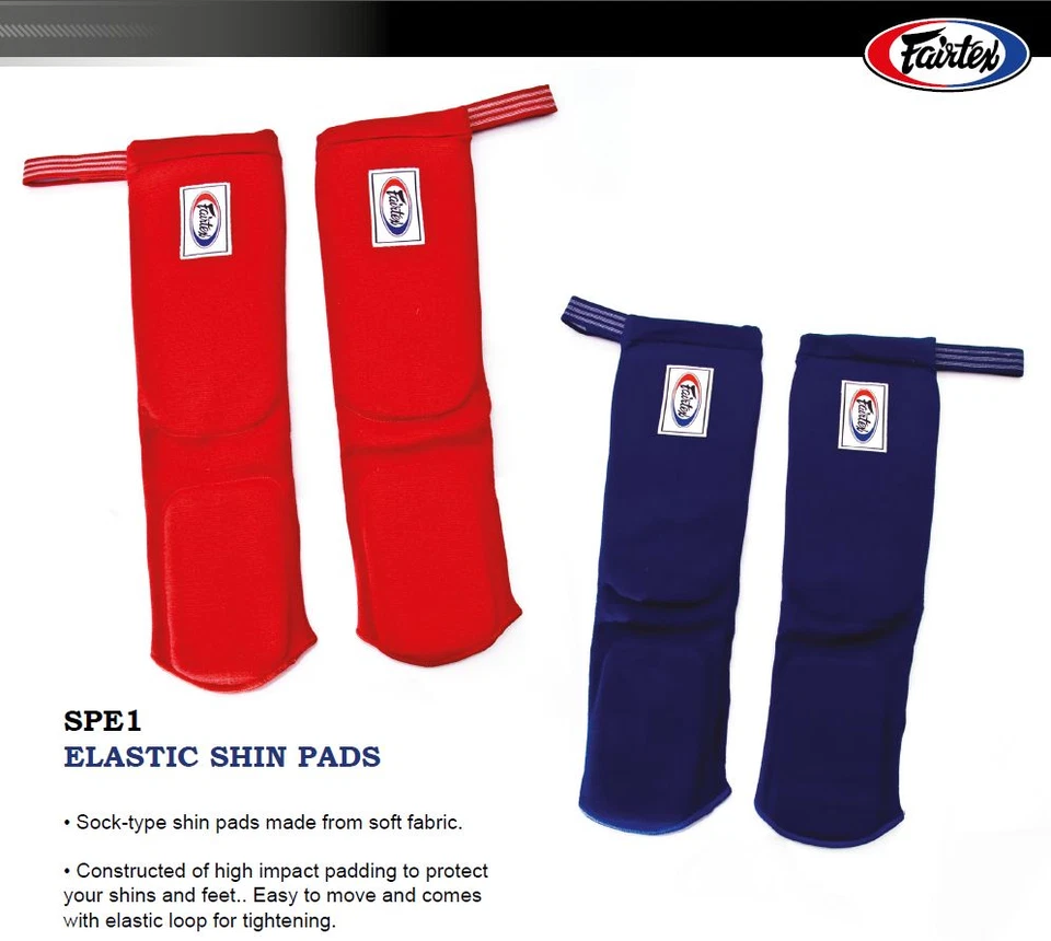 FAIRTEX MUAY THAI BOXEO ESPINILLERAS ELÁSTICAS SPE1 MMA K1 PATADA DE LUCHA Foto 1 de 2