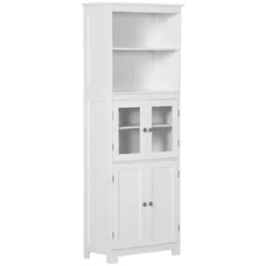 Kitchen Pantry Cupboard Wood Tall Storage Cabinet Display Organizer Freestanding - Picture 1 of 10