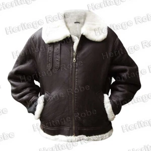 WWII American B3 Bomber Pilot Jacket in Dark Brown – All Sizes - Picture 1 of 4