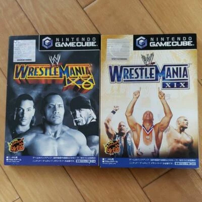 Wrestle ManiaXIX X8 Set Game Cube NGC Used Japan Import Boxed Tested Working - Image 1 of 3