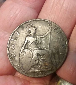 Britain - 1905 Half Penny - Edward VII - Picture 1 of 2