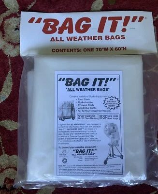 SMALL BAG IT 70” BY 60”HEAVY DUTY NEW CLEAR REUSABLE PLASTIC BAG FREE SHIPPING - Image 1 of 4