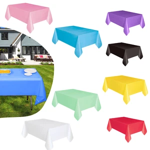 Plastic Rectangle Table Cover Cloth Wipe Clean Party Tablecloth Covers Birthday - Picture 1 of 14