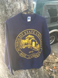 Vintage Humboldt State University Russell Sweatshirt mit Rundhalsausschnitt Herren XL HERGESTELLT IN DEN USA selten - Bild 1 von 4