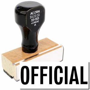 Large Official Rubber Stamp 7/8" Tall x 2-1/4" Wide - Picture 1 of 5