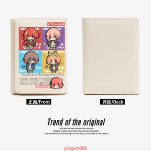 5-toubun No Hanayome Anime Black/White PU Leather Purse Short Wallet Gift - Picture 1 of 12