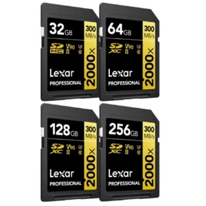 Lexar Professional 2000x 32GB 64GB 128GB 256GB UHS-II U3 4K SDHC SDXC SD Card - Picture 1 of 15