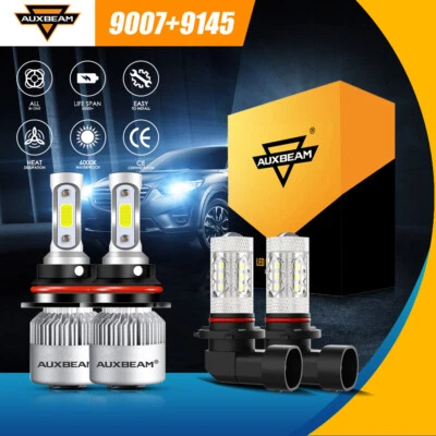 AUXBEAM 9007 9145 LED Headlight High Low Beam Foglight for Ford Ranger 2001-2011 - Image 1 of 4