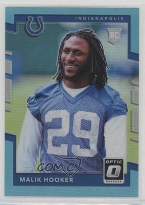 2017 Donruss Optic Rookies Aqua Prizm /299 Malik Hooker #118 Rookie RC - Image 1 of 2