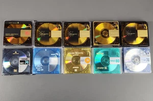 10 used MiniDiscs SONY Prism 60 80 74 min Maxell Sunny Tech Victor Recordable - Picture 1 of 5