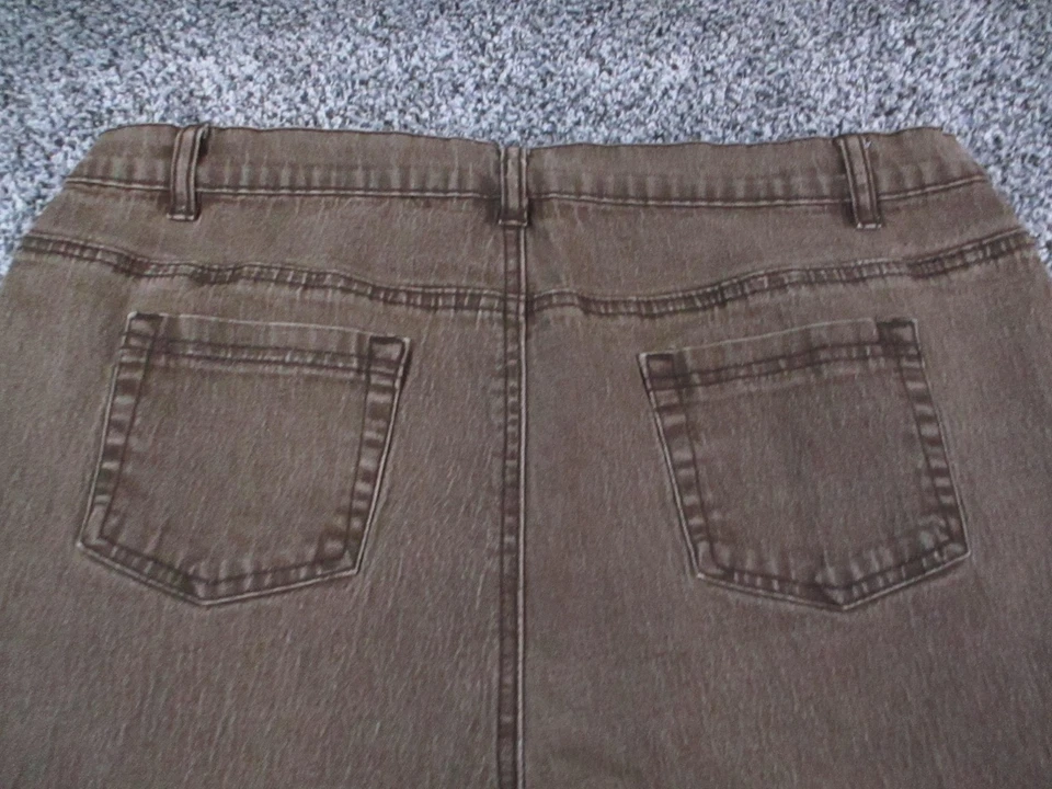 Jeans Diane Gilman DG2 para mujer 12 marrón pierna recta elástico denim 33x31 Foto 1 de 4