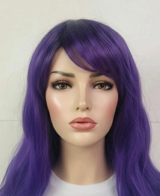 Born Free Synthetic Hair Wig Purple with Black Roots Front Lace - Image 1 of 4