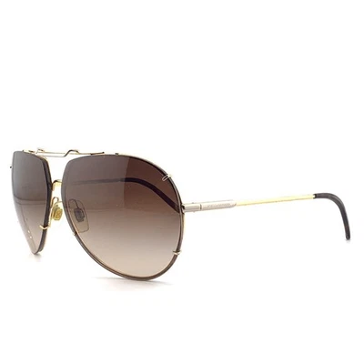Gafas de sol Dolce Gabbana Aviator marco dorado marrón lentes degradadas Foto 1 de 4