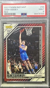2021-22 Panini Instant JOSH GIDDEY Rookie Card #127 RC SP /99 Red PSA 9 💎 - Picture 1 of 5