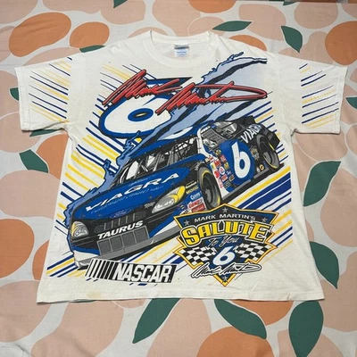 Camisa DE COLECCIÓN Mark Martin AOP Para Hombre Grande Blanca Estampado Viagra NASCAR Foto 1 de 4