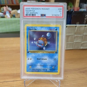PSA 5 Squirtle 68/82 1st Edition Team Rocket Base 2000 Pokemon Card WOTC - Picture 1 of 2