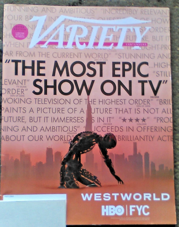 VARIETY MAGAZINE July 1, 2020 Extra Edition: Limited Series/TV Movie - WESTWORLD Foto 1 de 1