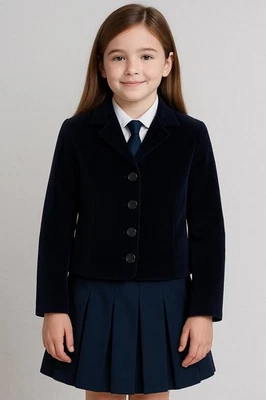 Kelly's Kid Velvet Jacket sz 10 Navy Uniform Designer $199 Coat - Image 1 of 4