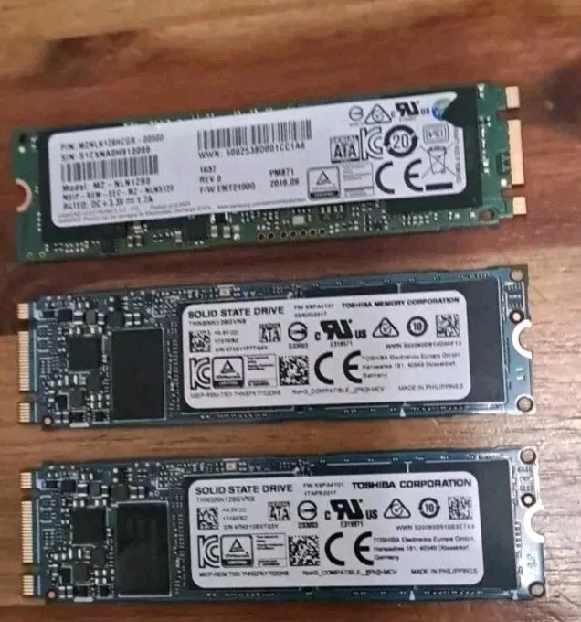 Festplatten 128 GB SSD verschiedene Hersteller NGFF m2.sata  - Bild 1 von 1