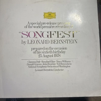 Leonard Bernstein 1978VG Vinyl LP set to be released Bday Foto 1 de 4