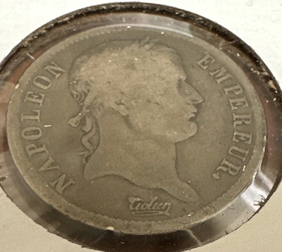Moneda de plata .900 de 2 francos emperador Napoleón 1808-A Foto 1 de 4