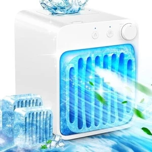Portable Air Cooler Fan Mini Air Conditioner Personal USB Cooling Fan Desk Fan - Picture 1 of 2