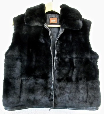 Chaleco de cuero/conejo Cassin New York Foto 1 de 4