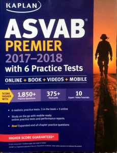 Kaplan Test Prep: ASVAB Premier 2017-2018 6 1st Ed Practice Tests Online  - Imagen 1 de 12