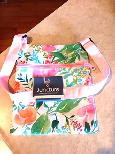 New Juncture Spring Floral Multicolor Pink Crossbody Bag Purse - Picture 1 of 4