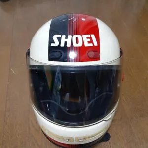 Shoei Motor Cycle Helmet M Size White Vintage Japan - Picture 1 of 8
